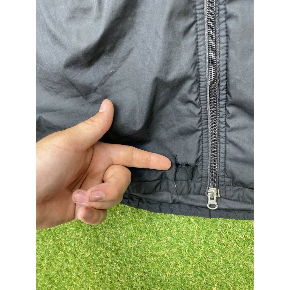 Nike Puffer Vest Womens Large Black Full Zip Collared Casual Windbreaker 90s